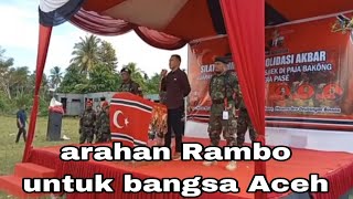 Panglima Rambo Aceh Turun Gunung Demi Bangsa Aceh