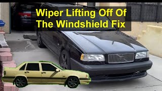 Volvo 850 windshield wiper arm lifting off of the glass quick and easy fix. - VOTD