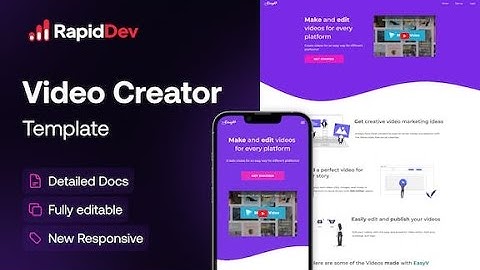 EasyV - Video Creator SaaS - A Template for Bubble.io