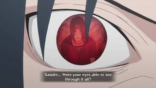 Itachi sad moment .Man of the shinobi world. (Kikyo homecoming ).