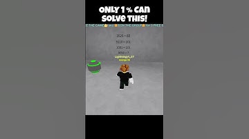 Floor 75 – "ROBLOX IQ TEST – Solve MATH EQUATION🔥 #Shorts"