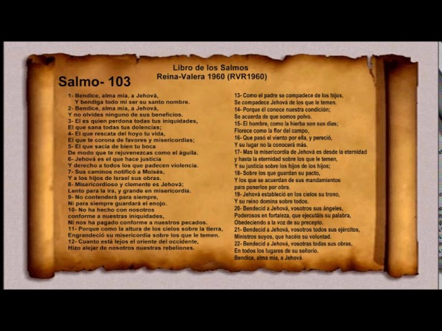 Salmo 103 de la Biblia Reina Valera - Tu Biblia Online