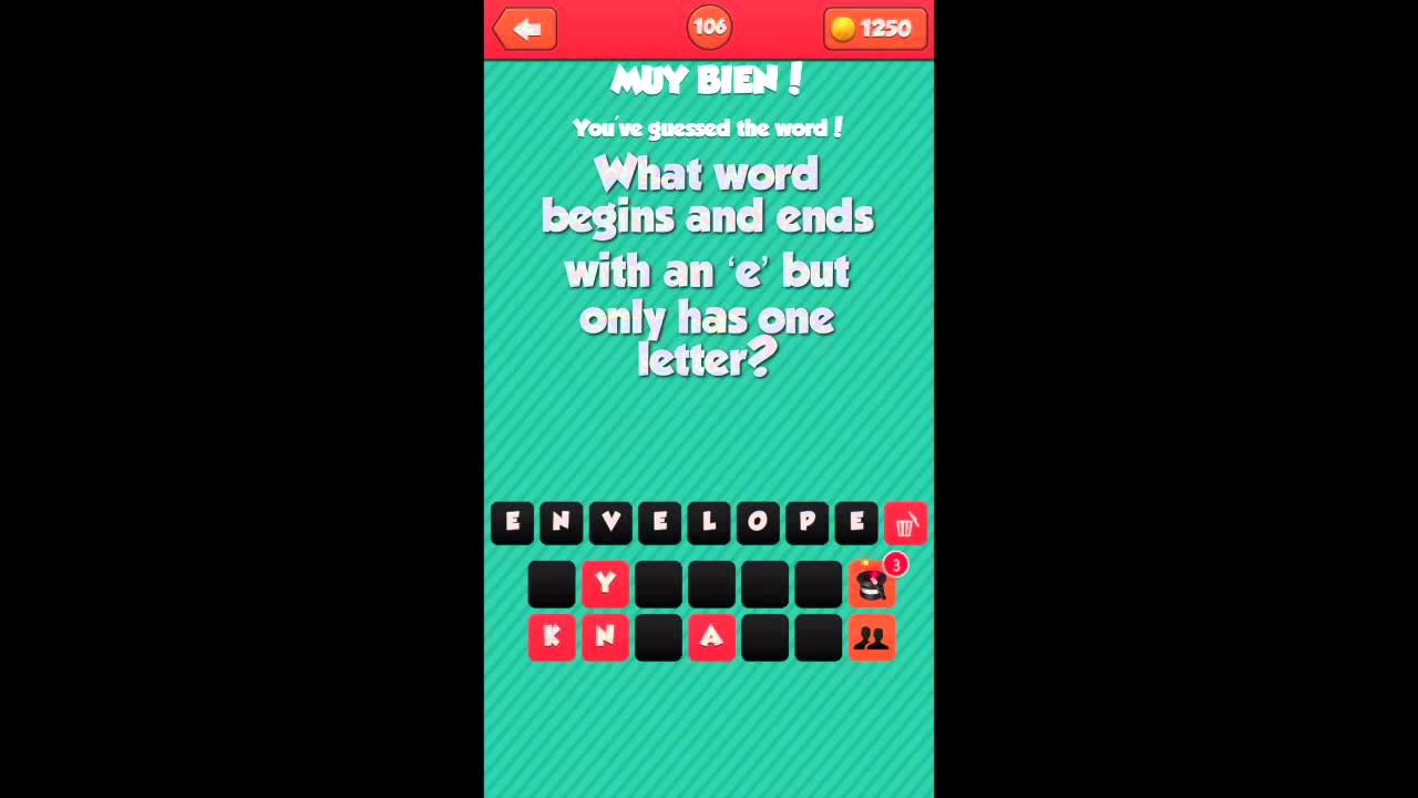 Riddle Me That - Level 106 Answer Walkthrough