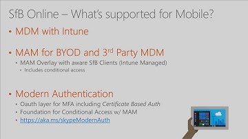 Microsoft Ignite 2016 Manage mobility with MDM and Skype for Business
