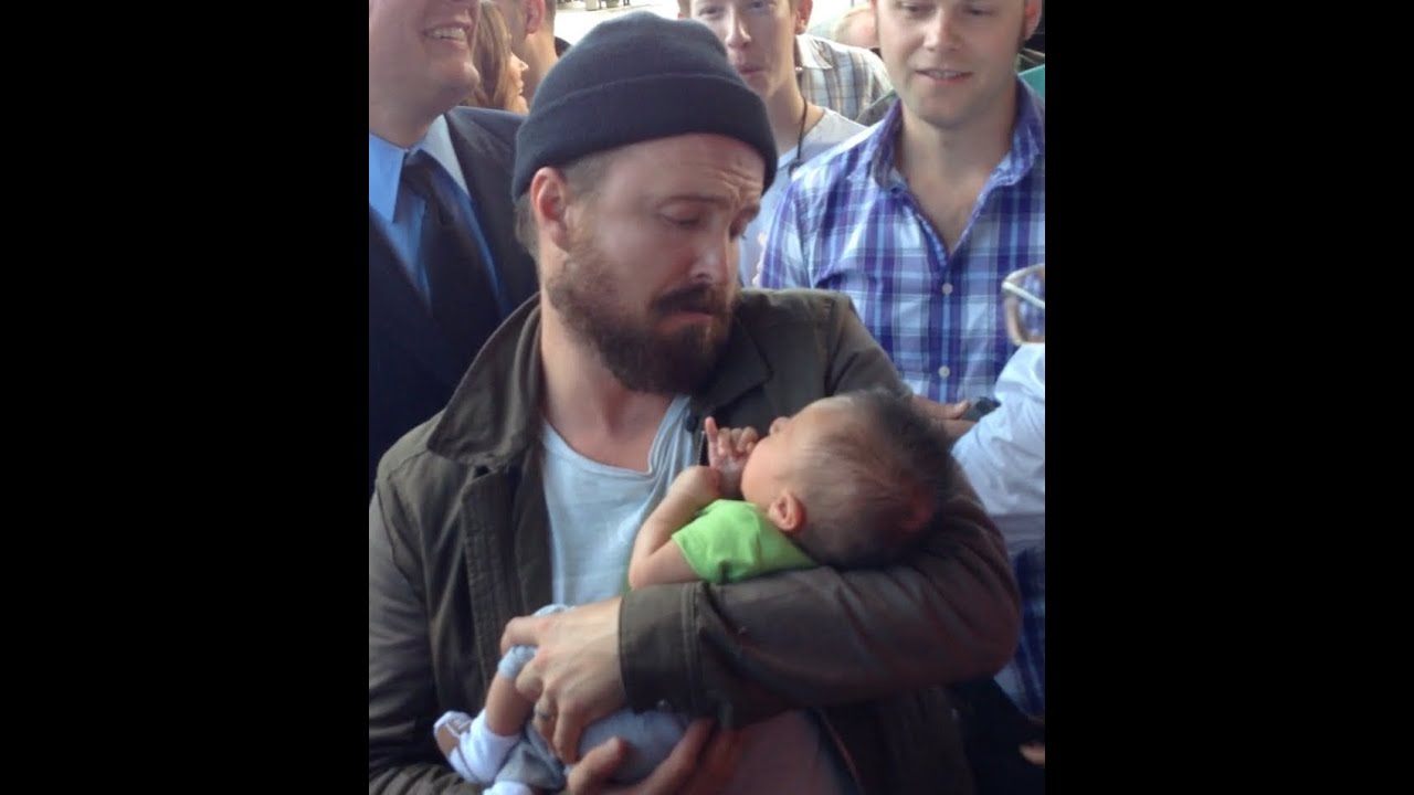 Aaron Paul with a BABY! - YouTube