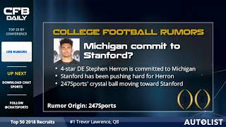College Football Rumors: Latest On Calvin Anderson Transfer, Recruiting & Michigan Commit Flipping