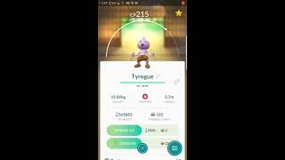 Gen 2 Pokemon GO Tyrogue !! Awesome hatched from 5KM egg !! screenshot 4