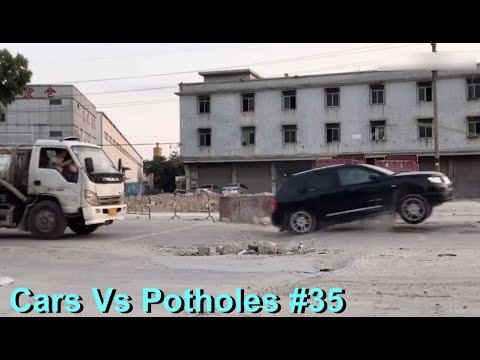 Top 10 Cars Vs Potholes  35  Flying Car Series