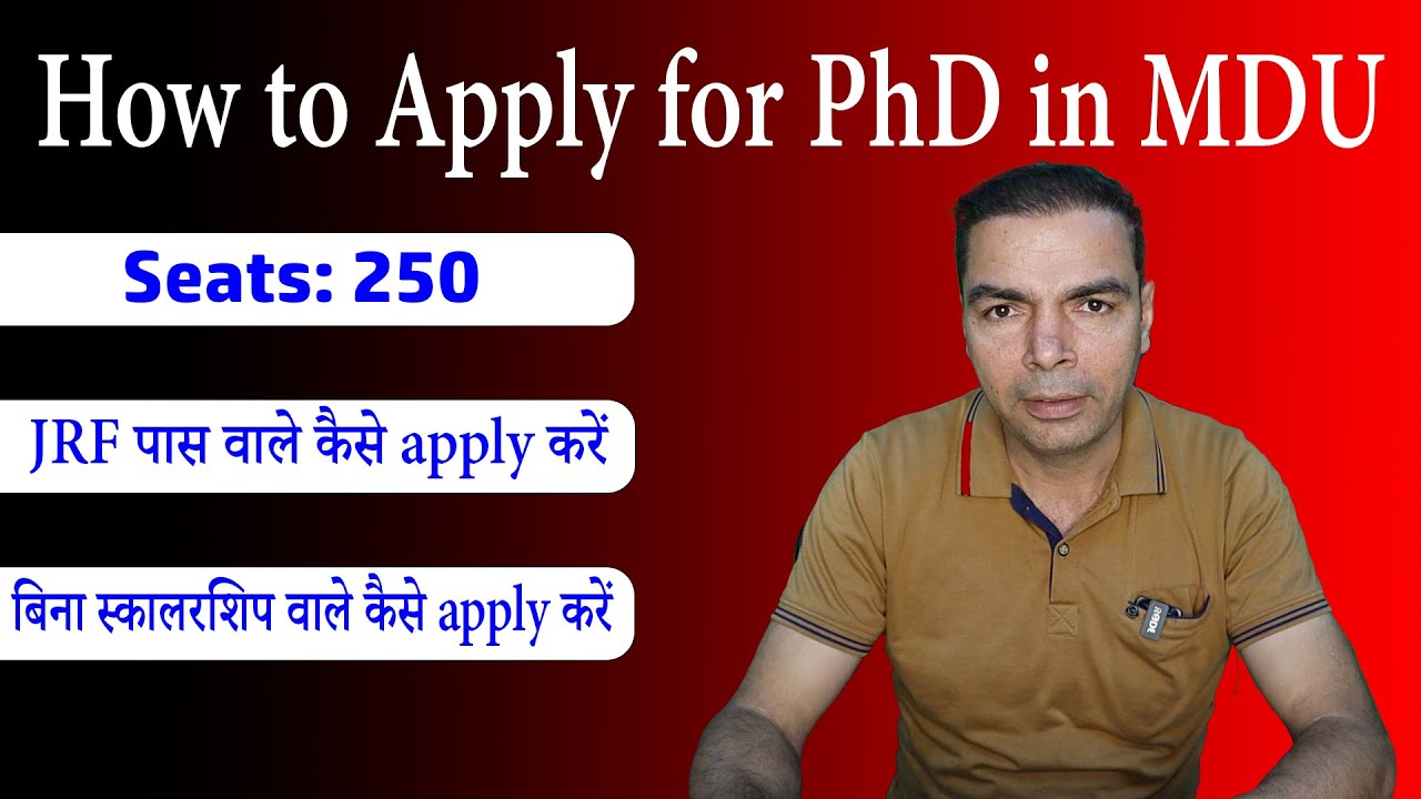 how to apply for phd after jrf