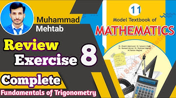 Review Exercise 8 class 11 NBF | National book foundation | Calculus Corner