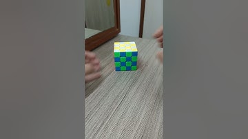 Checker-board pattern on MoYu 4x4 cube