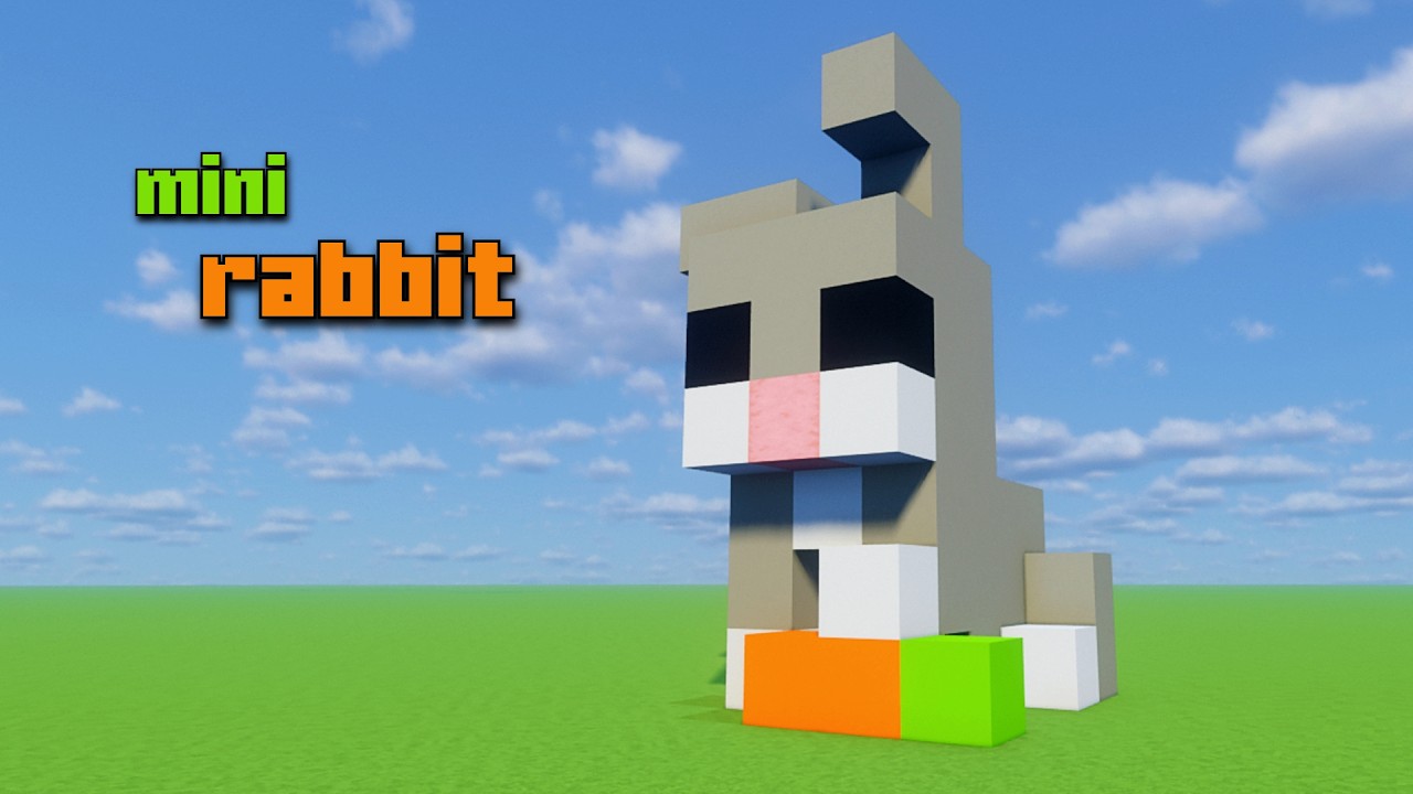 mini Rabbit Statue How To Build | Minecraft Tutorial - YouTube