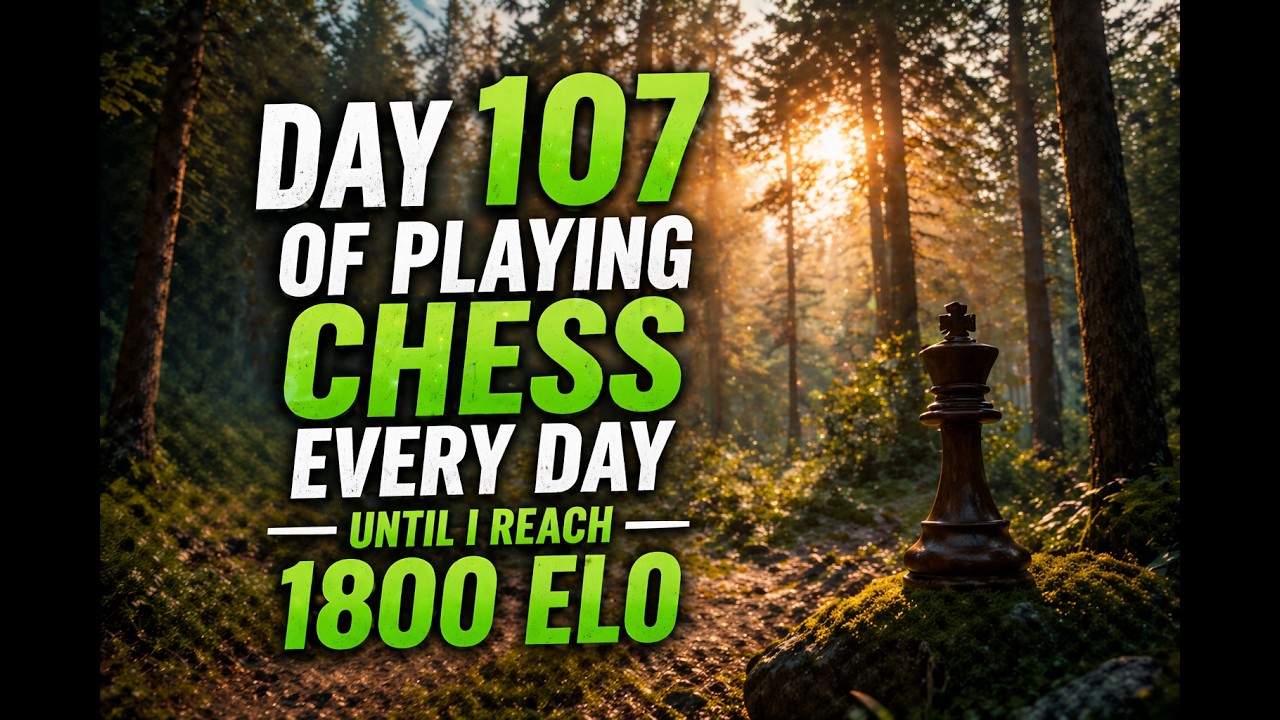 Day 107 of playing every day chess until I reach 1800 elo - YouTube