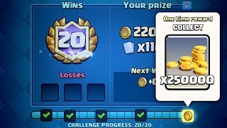 Clash Royale - 20 WIN CHALLENGE CHEST! 250,000 Gold