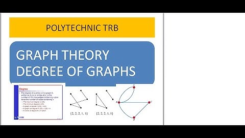 Poly technic trb DEGREE OF A GRAPH