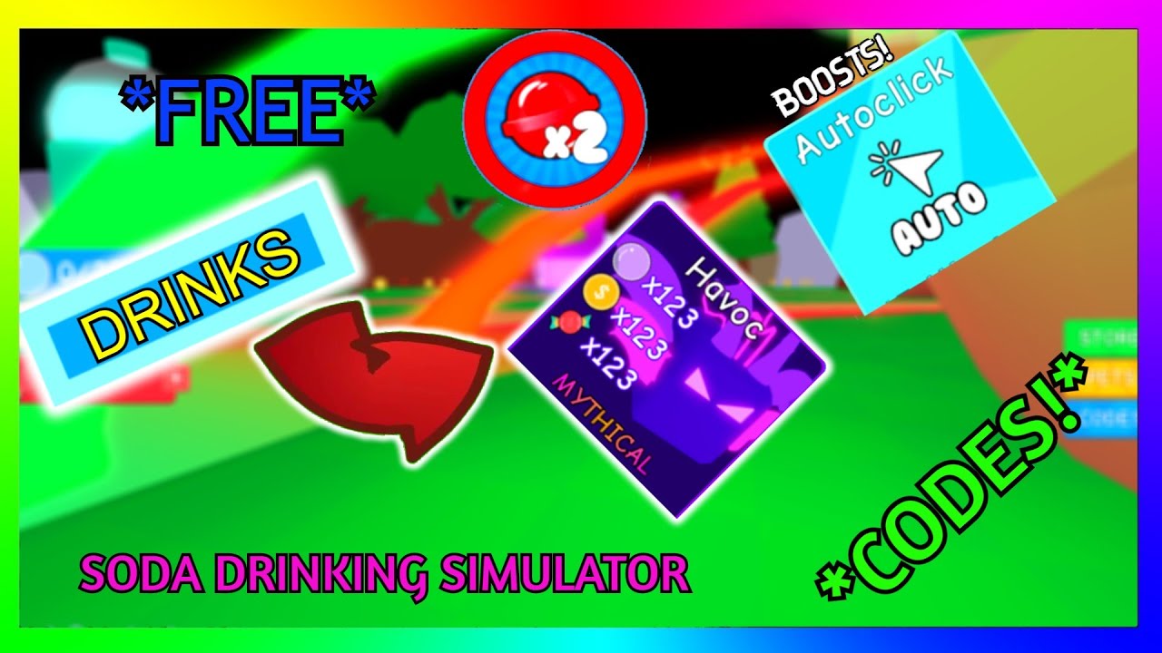  MARCH 2020 CODES FOR SODA DRINKING SIMULATOR OP ROBLOX YouTube