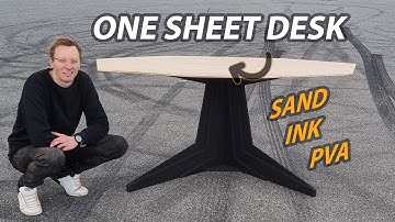 Sand, Ink & PVA: A Unique One Sheet Desk Build