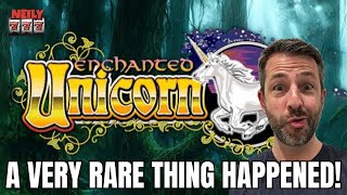 THIS IS ONE OF THE RAREST THINGS THAT CAN HAPPEN ON THE ENCHANTED UNICORN SLOT MACHINE!