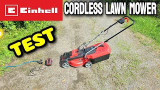 TESTING CHEAP EINHELL Cordless Battery Lawn Mower  REAL LIFE HIGH GRASS TEST REVIEW Are they good?