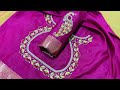 Most beautiful sari embroidery work blouse design// Aari work