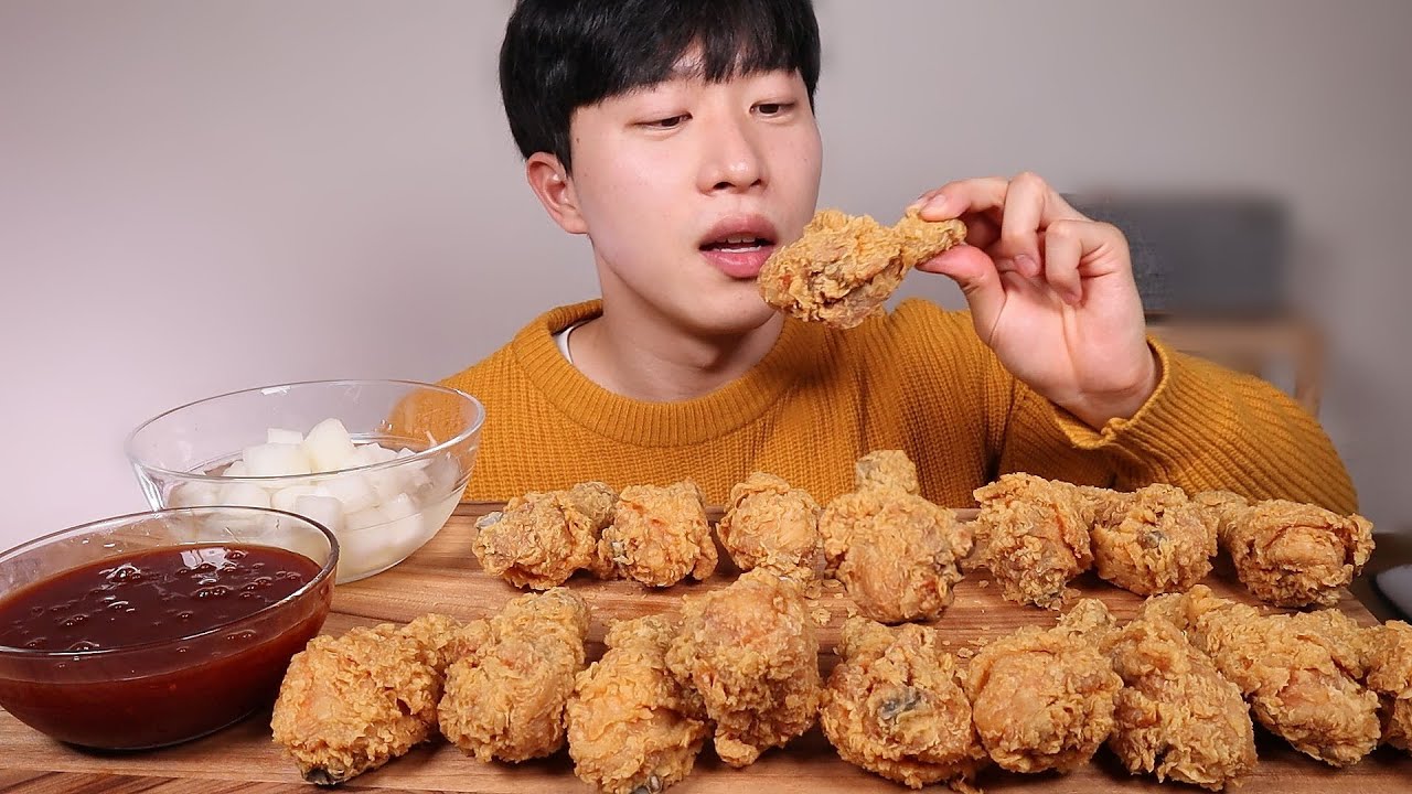 황금올리브닭다리치킨 실컷 먹기ㆍASMR KOREAN FRIED CHICKEN MUKBANG 먹방