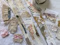 Junk Journal fabric clusters and snippet rolls | scrap busting | TUTORIAL