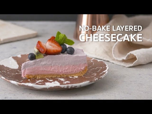 No-Bake Layered Cheesecake
