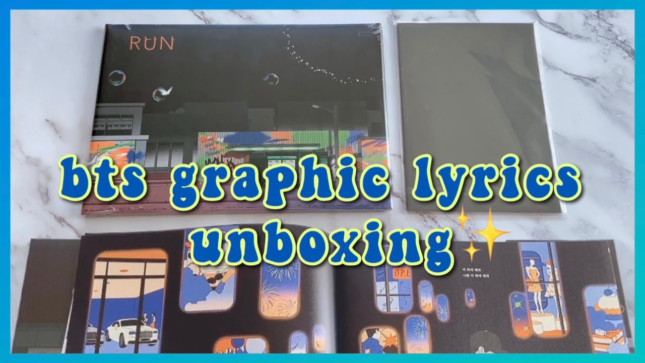 bts run graphic lyrics book unboxing + preorder gift 📦🎼 | all