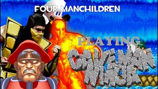 Four Manchildren Playing Caveman Ninja