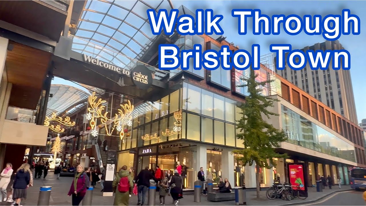 A walk through BRISTOL - England - City Center 