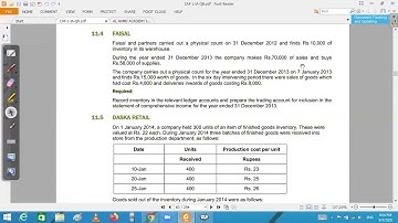 CAF 01 Introduction to Accounting (IA) Lecture 87 | Inventory | Part 5