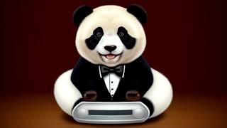 local tv news is hosted by panda wearing formal suit