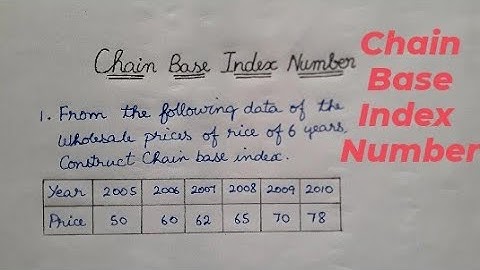 Chain Base Index Number || B.com 3 semester statistics #trending