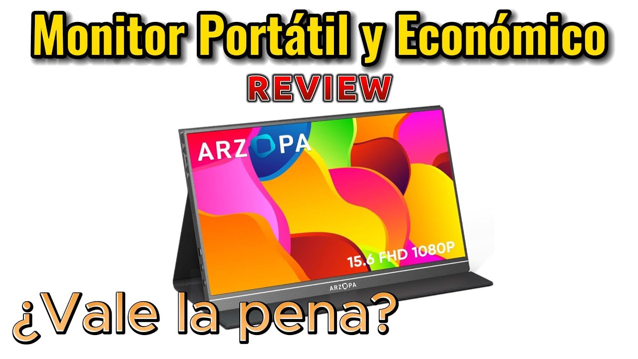 ARZOPA Monitor portátil, 15.6 pulgadas 1080P FHD  