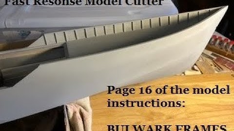 US Coast Guard Fast Response Cutter model by Dumas Products. Building the Bulwark Frames.