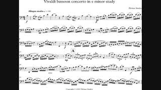 Vivaldi bassoon concerto in e minor study