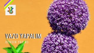 İstiridyeden Vazo Yapımı Renkli Sen