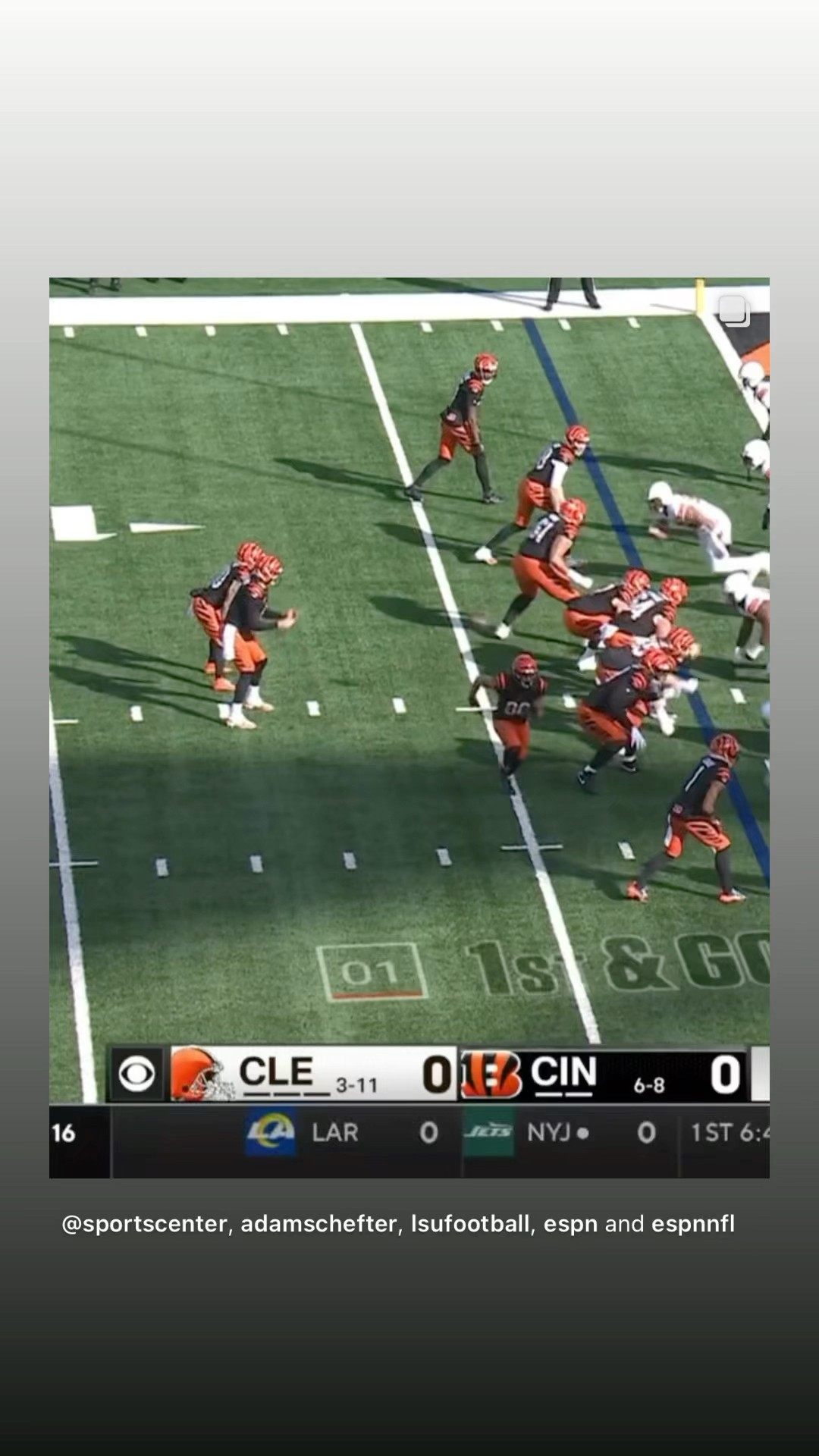 Other Worldly #hoodnews #joeburrow #teehiggins #bengals #clevelandbrowns #omg #touchdown #catch #how