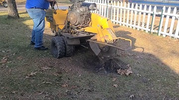 MY FIRST TIME RUNNING A STUMP GRINDER!
