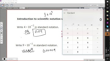 Introduction to scientific notation with negative exponents