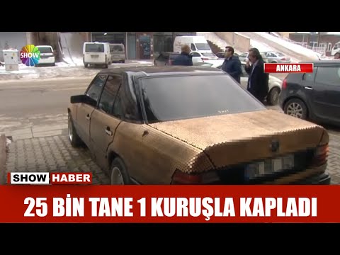 25 bin tane 1 kuruşla kapladı