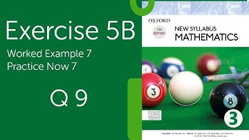 D3 Maths Chapter 5  Exercise 5B  Q 9