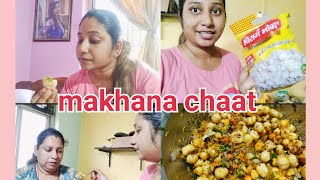 Made Healthy tea time snack helps in weight loss Makhana chaat #goanvlogger #konkanivlogs