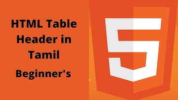 HTML Table Header in tamil - Web Technology