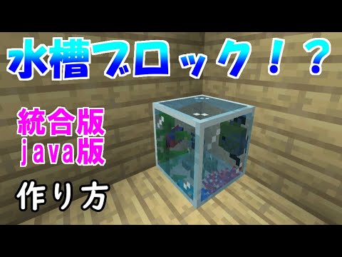 マイクラ 統合版 Java版 30秒でできる 水槽のブロックの作り方 1マス水槽 マインクラフトオブジェ Mod コマンドなし Shorts Youtube