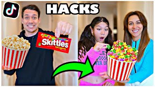 We SURPRISE Familia Diamond With The Most VIRAL TikTok FOOD HACKS! | Jancy Family