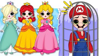 Disney Princess, Sonic & Ladybug  into  SUPER MARIO / DIYs Paper Dolls & Crafts