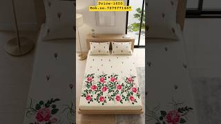 Handmade Bedsheet Painting/ Chaddar Painting New Design/ Paint wali Chaddar #bedsheetdesign #art