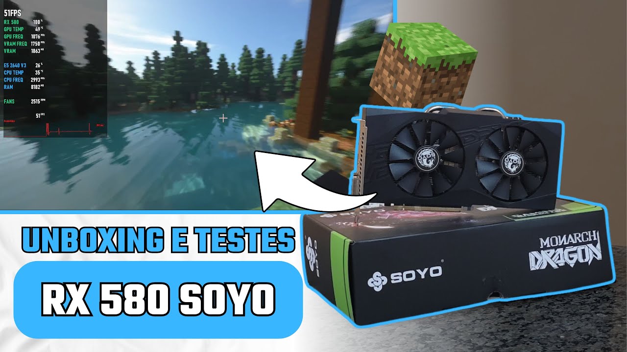 TESTEI A RX 580 DA CHINA! Unboxing e testes (RX 580 2048SP) - YouTube