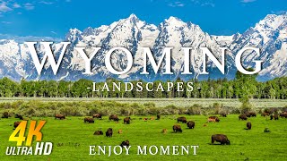 Wyoming 4k  Relaxing Music With Beautiful Natural Landscape  Amazing Nature  4K Video Ultra HD